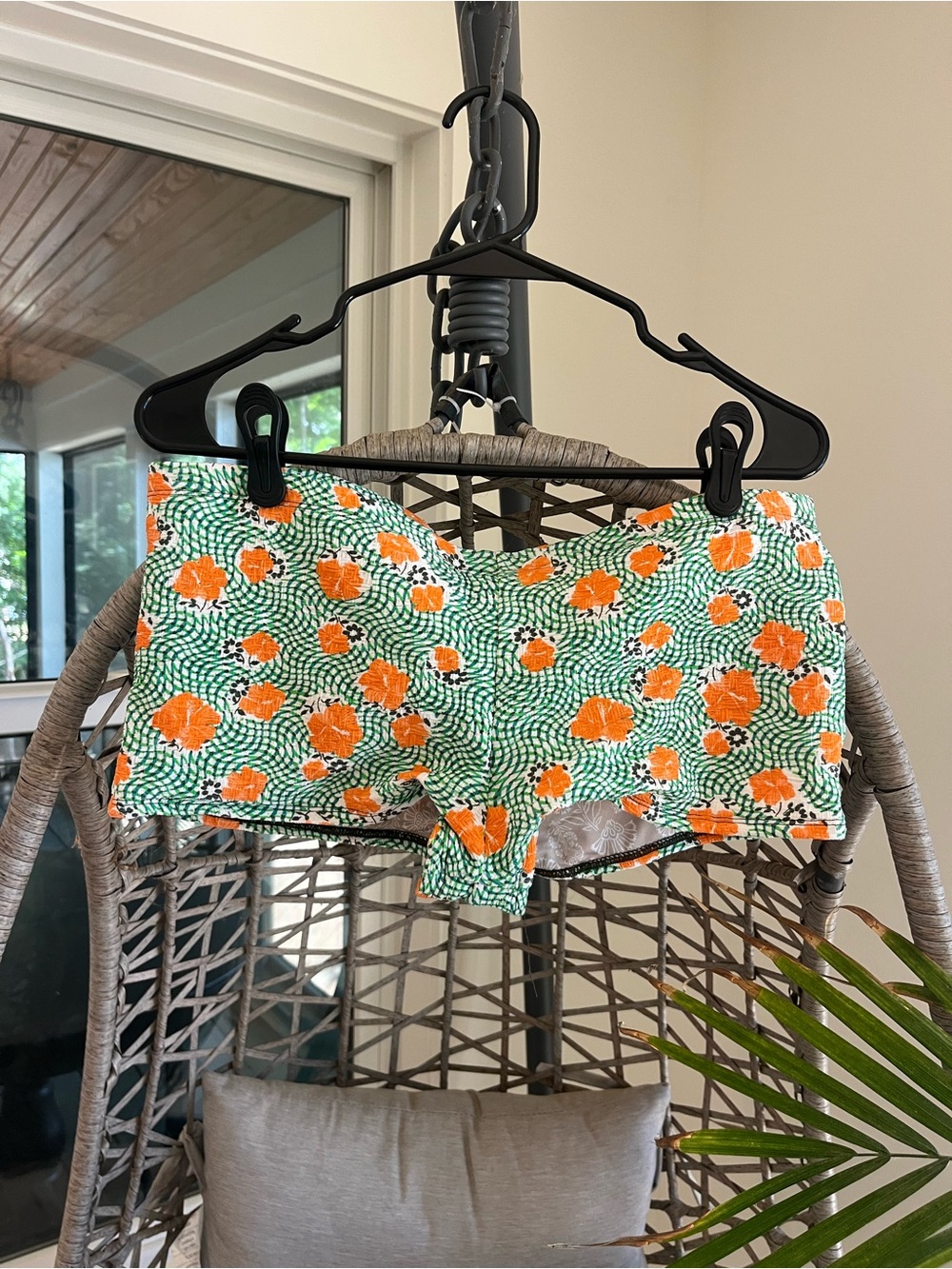 Free People-Free-est Green and Orange Floral Dixie Swim Shortie